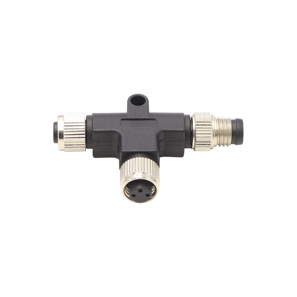 M8 2-4 Pin Tích phân Nam/Nữ T{1}}Loại Đầu nối cụm cáp IP67
